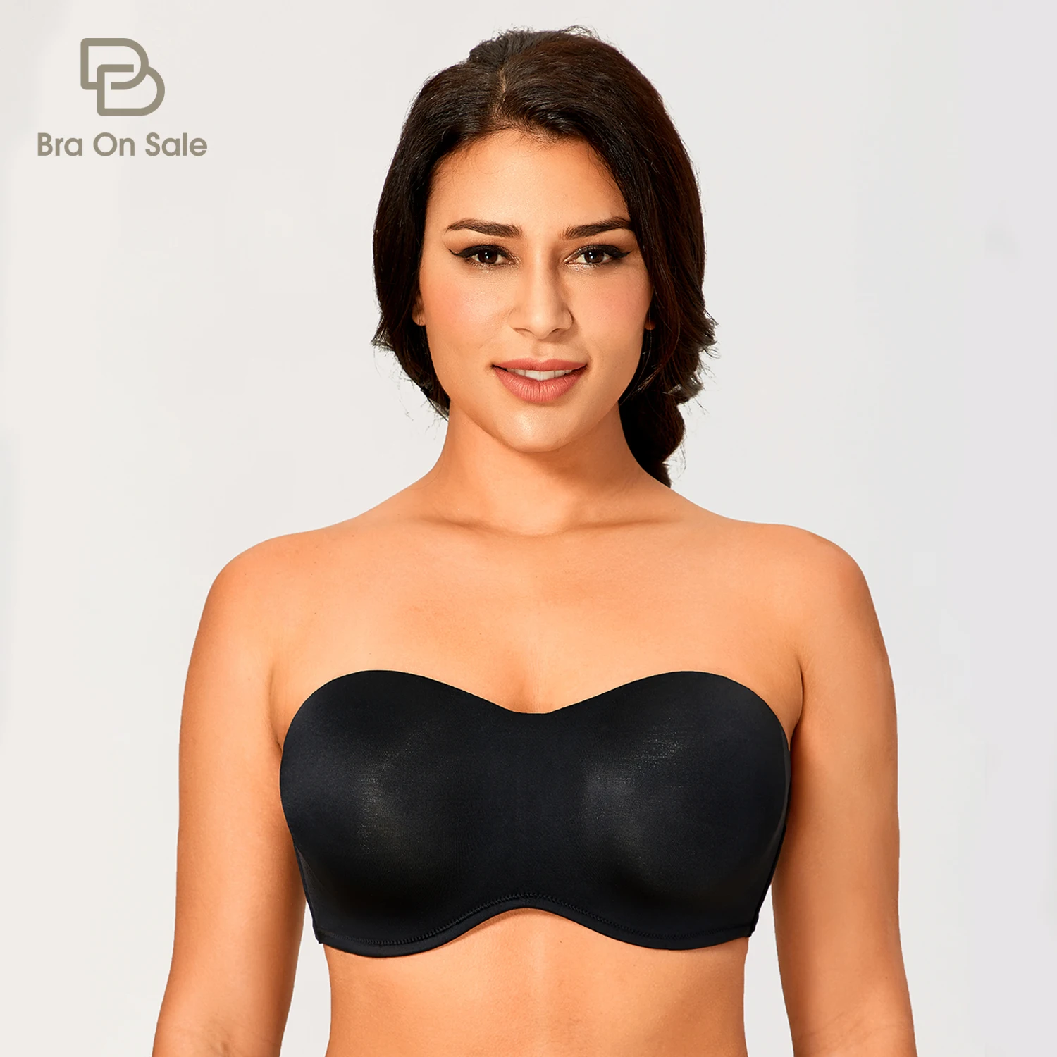 

Women's Plus size Minimizer Strapless Bra Full coverage Unlined Smooth Invisible Backless Bras For Women Seamless Underwire