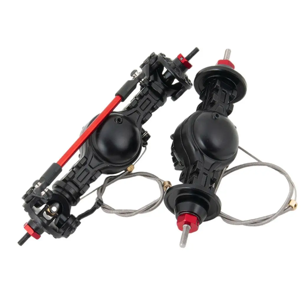 Front And Rear Axle for  1:14 Drag Truck Vehicle Hobby Model