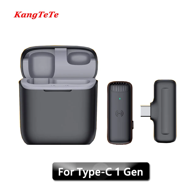 Wireless Lavalier Microphone Mini Portable Noise Reduction Audio Video Recording Microphone For iPhone Android With Charging Box TYPE-C