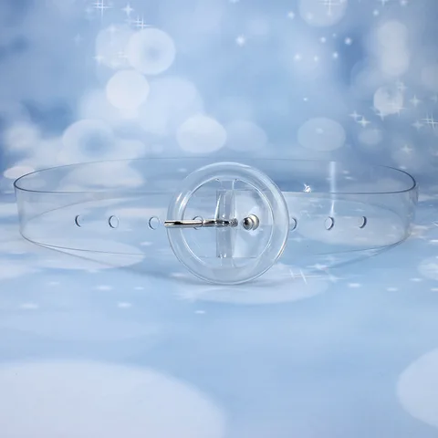 High Quality New Fashion Transparent Woman Belt Round Stitch Deduction Jeans Shirt Coat Hip-hop Accessories Belt