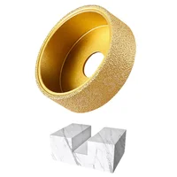 1PC 5-50mm Brazing Parallel Diamond Edge Profile Grinding Wheel Vacuum Parallel-Shaped Demi-bullnose Edge Profile Grinding Disc