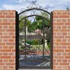 European Mediterranean Factory Customize Size Color Durable heavy-duty wrought Iron Steel garden entry security Courtyard Gate 2