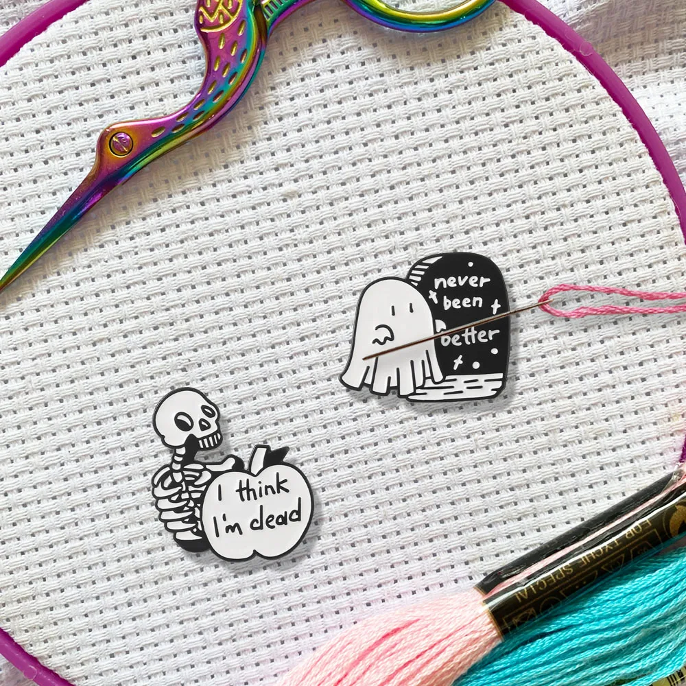 Kawaii Ghost Magnetic Needle Minder - Stitched Modern