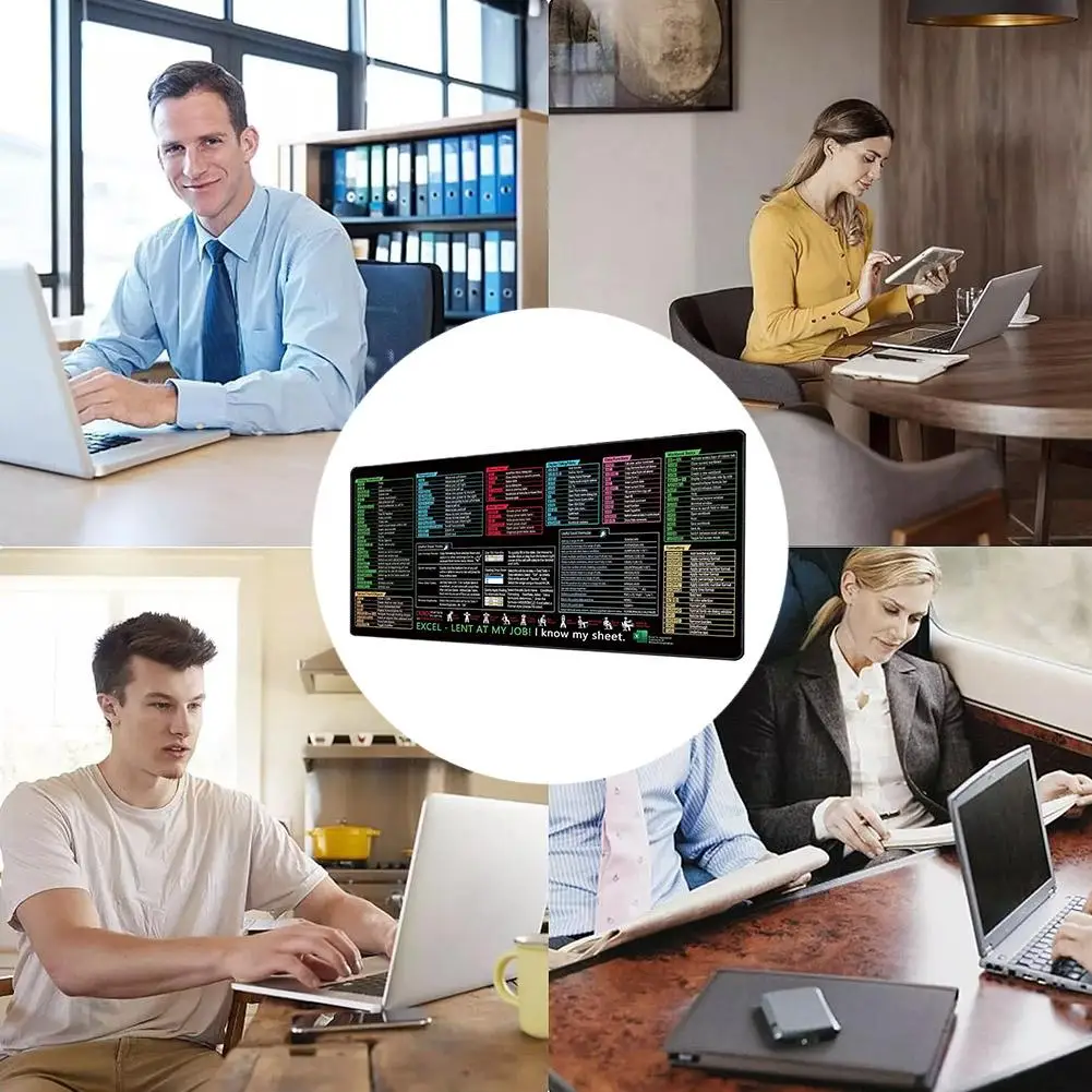 Business Office Shortcut Computer Desk Pad Computer Shortcut Mouse Pad Non-Slip Stain-Resistant Thickened Mouse Pads