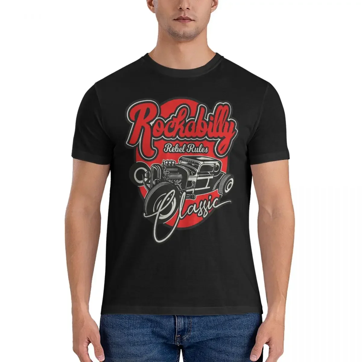 

50s Rockabilly Retro Hot Rod Rock And Roll Vintage Rockers 60s T Shirts Men Cotton Funny T-Shirt O Neck Vintage Rockabilly
