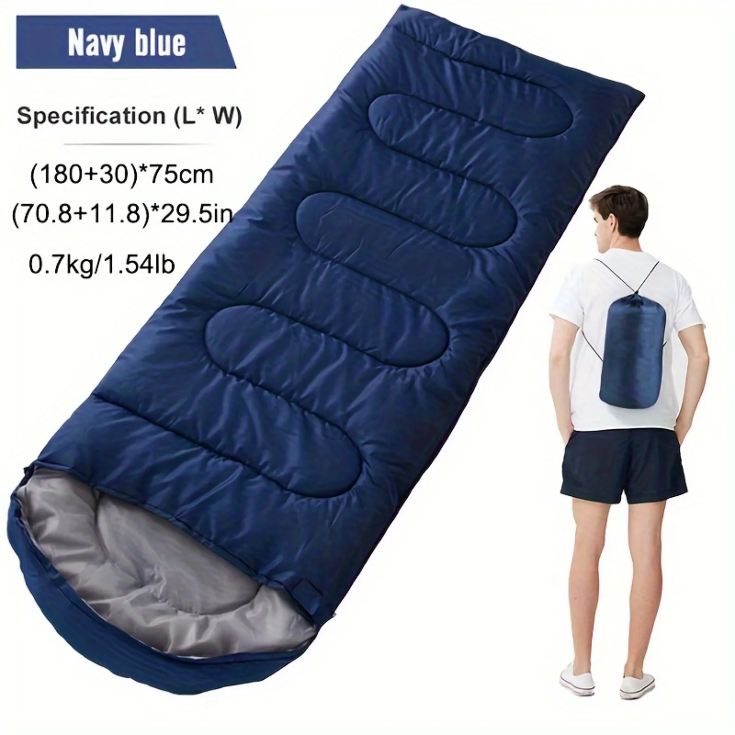 Camping Sleeping Bag For Outdoor-3 Season Summer Spring Fall-Lightweight Waterproof Sleeping Bag For Adults- Camp Gear Equip