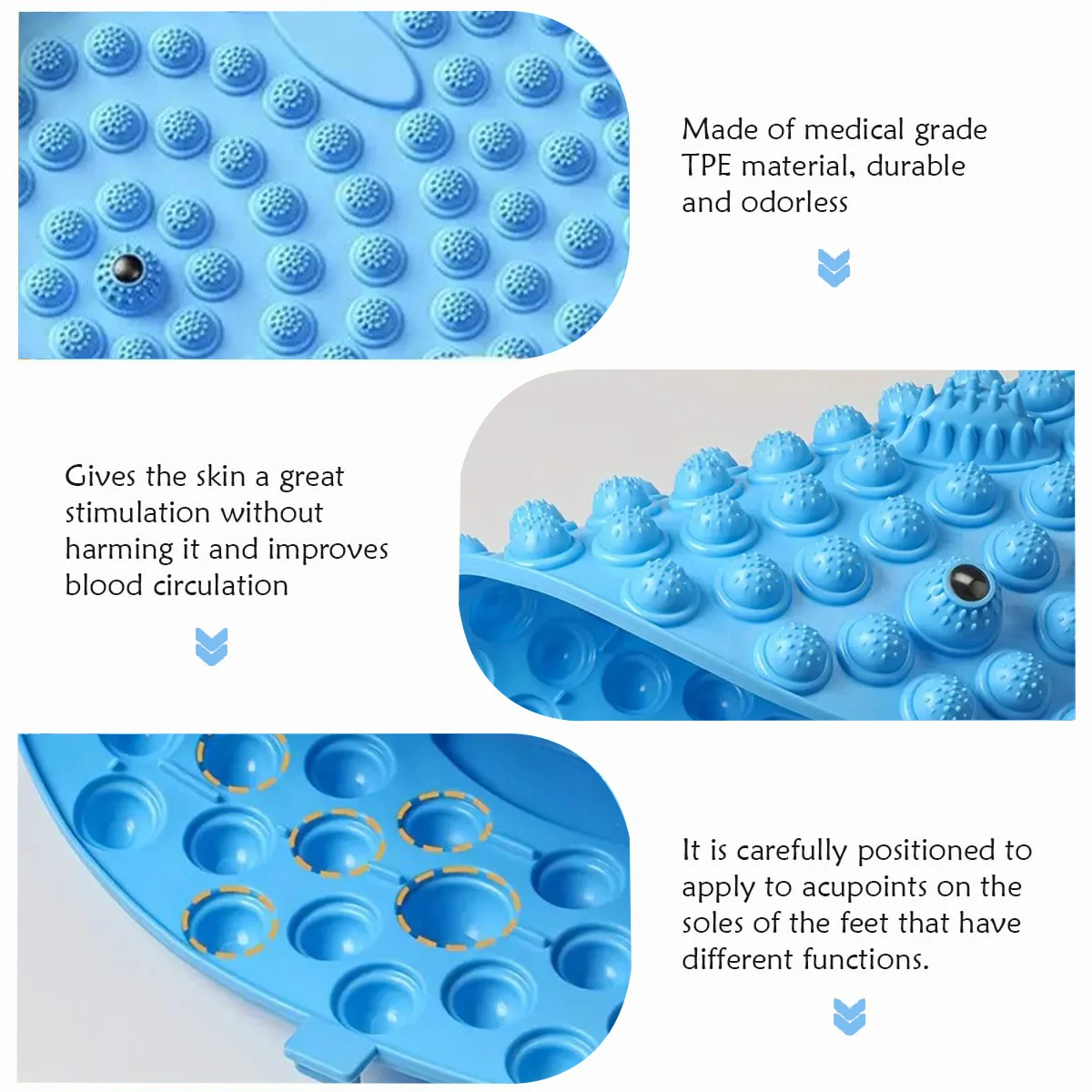 Fingerdruck-Massageplatte für die Füße, Gesundheits-Druckmatte, Fußmassage-Pad, Fuß-Yoga-Akupressurmatte, Trainingszubehör – Detail 7