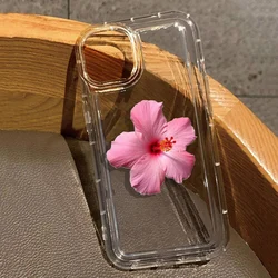 Clear Phone Case with Realistic Lily Flower Print - Shockproof Cover for iPhone 12 Pro (1)