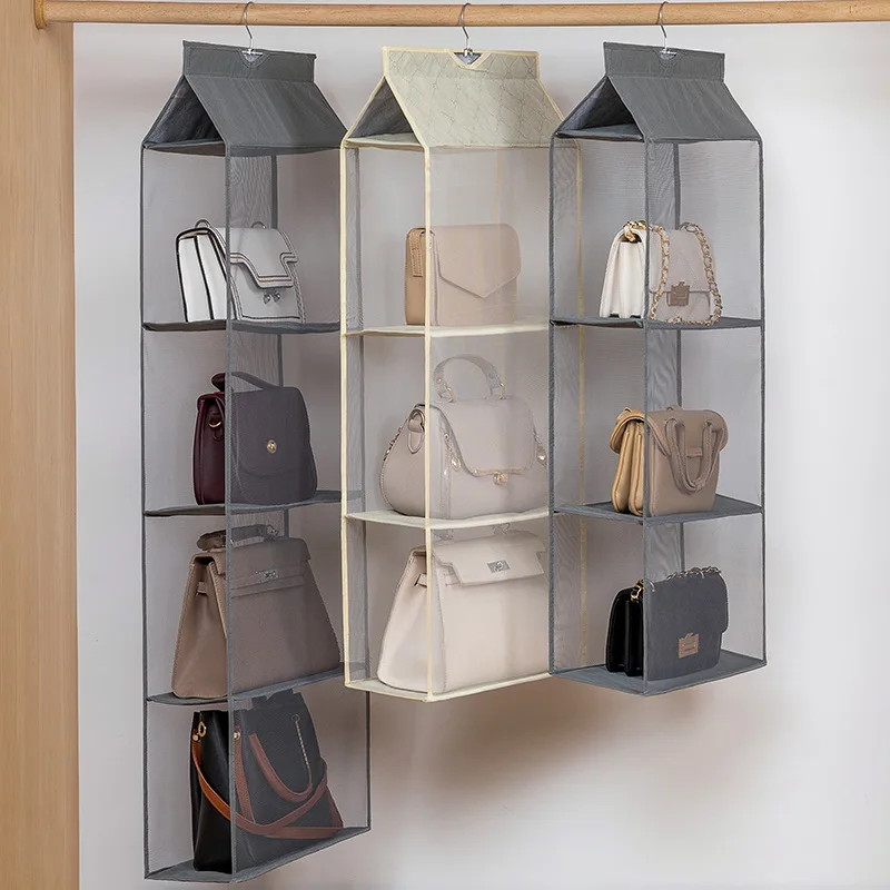 

Bag Storage Hanging Bag Wardrobe Wall Hanging Cloth Art Dustproof Storage Storage Bag Household Storage Supplies Organizer