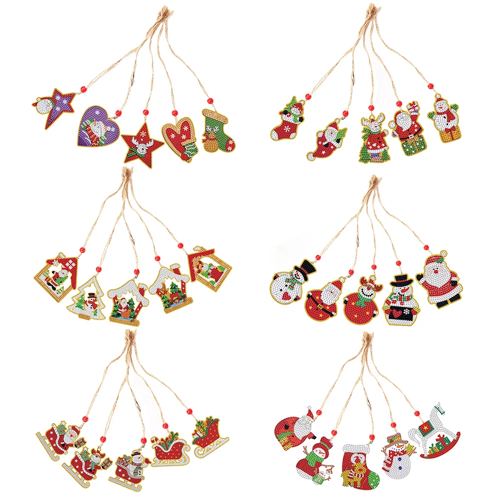 Diamond painting diamond painting accessories 5/10pcs Diamond Painting Christmas Santa Claus Pendant Decoration Atmosphere Decor for Children Christmas Gift Natal Navided