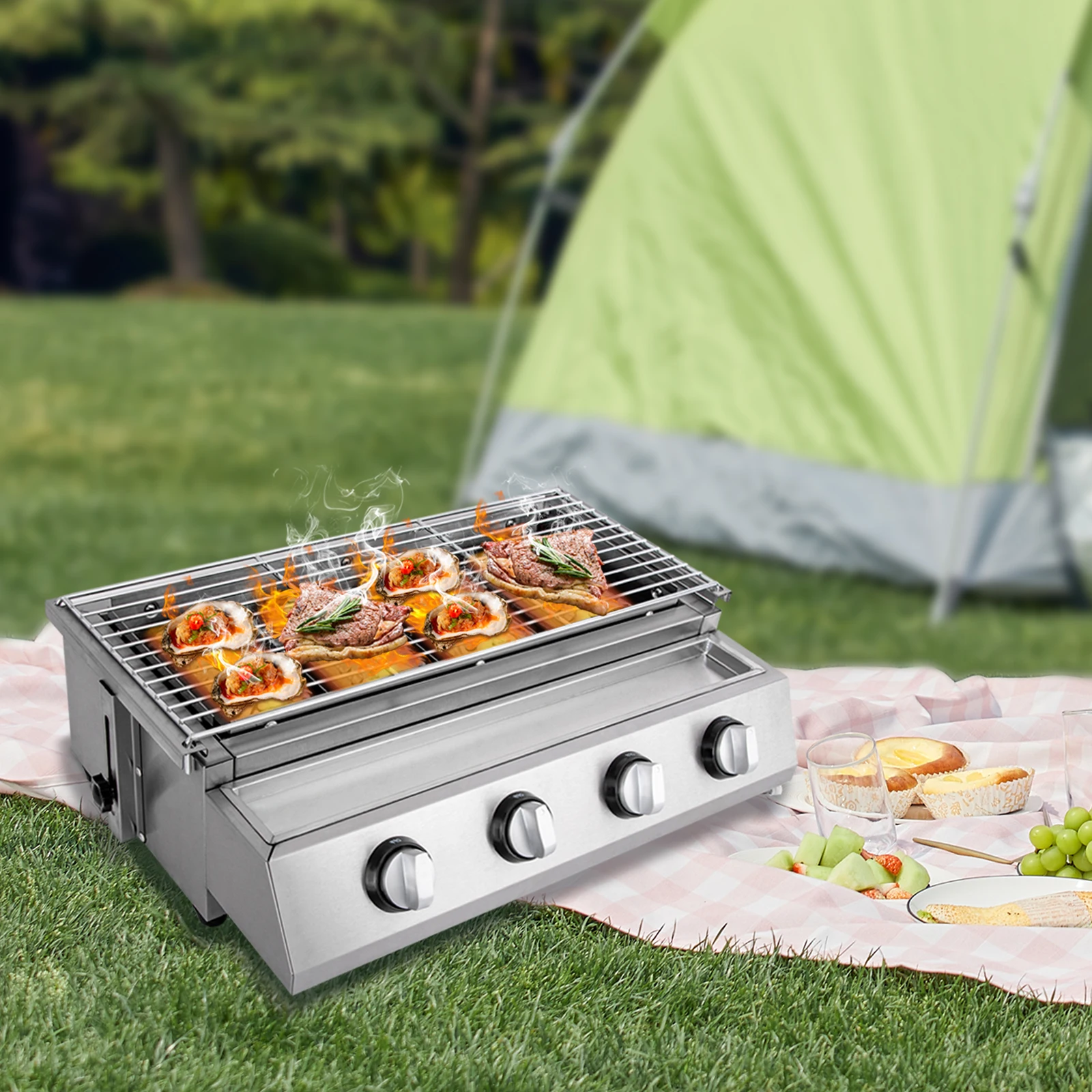 BBQ Propane Gas Stove Grill Stainless Steel Patio Garden Barbecue Grill gas stove barbecue stove barbecue grill