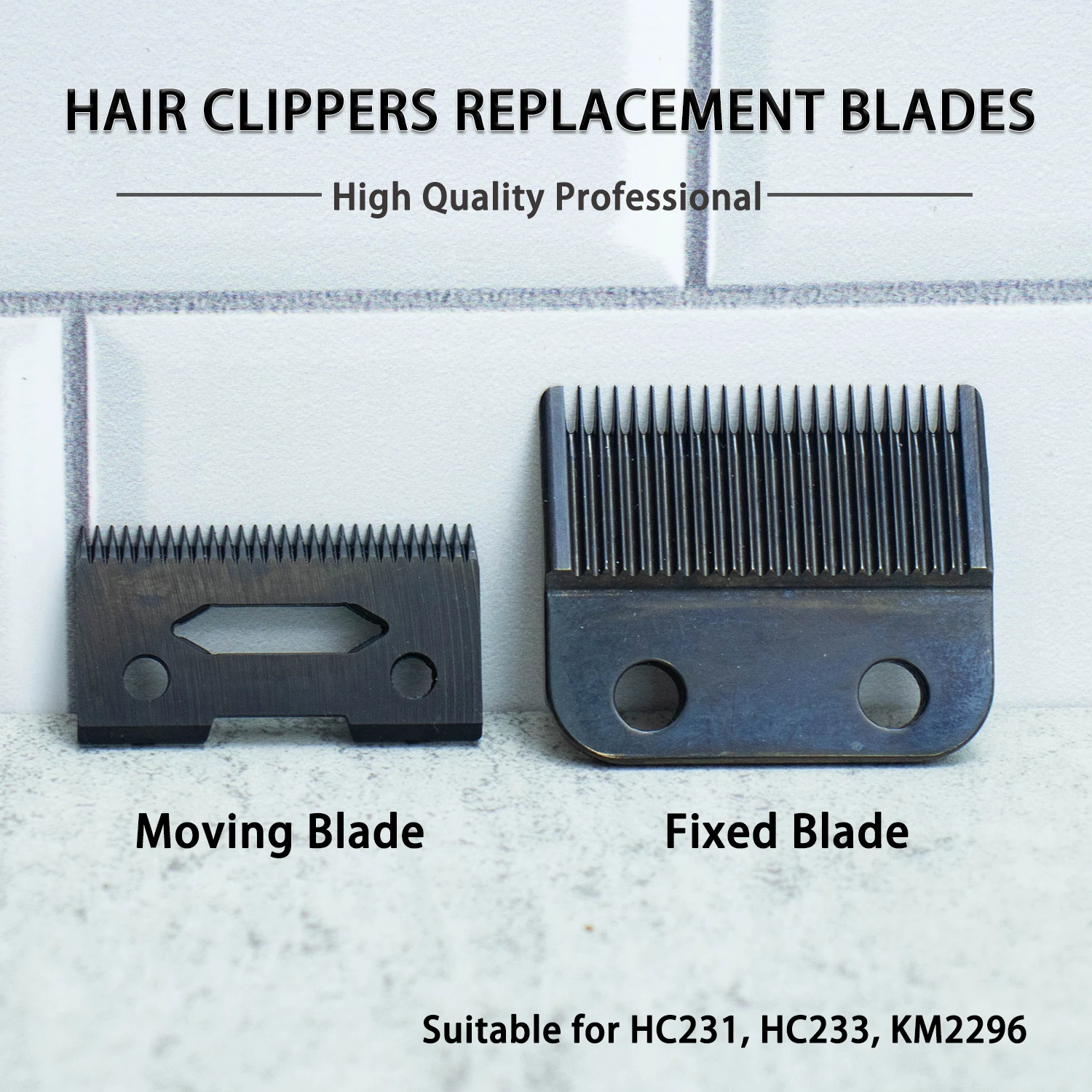 HC Original Replacement Blade for Kemei 2296 Hair Clipper Fusion Blades 9Cr Quality Stainless Steel Ceramic Moving Blade 5