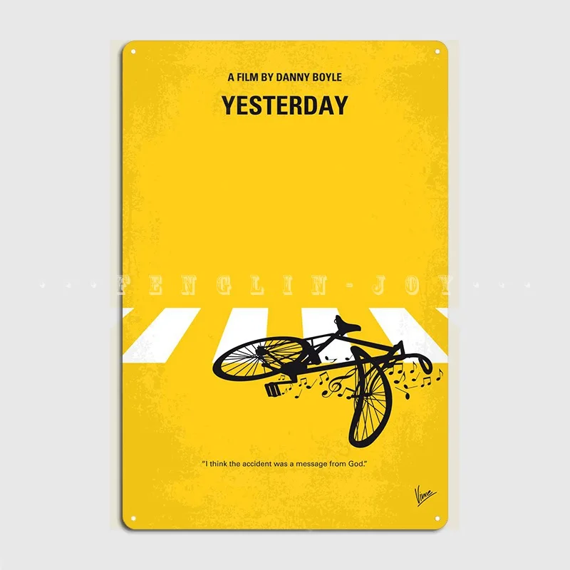 Yesterday Movie Metal Sign Club Cinema Custom Wall Decor Tin Poster | Дом и сад