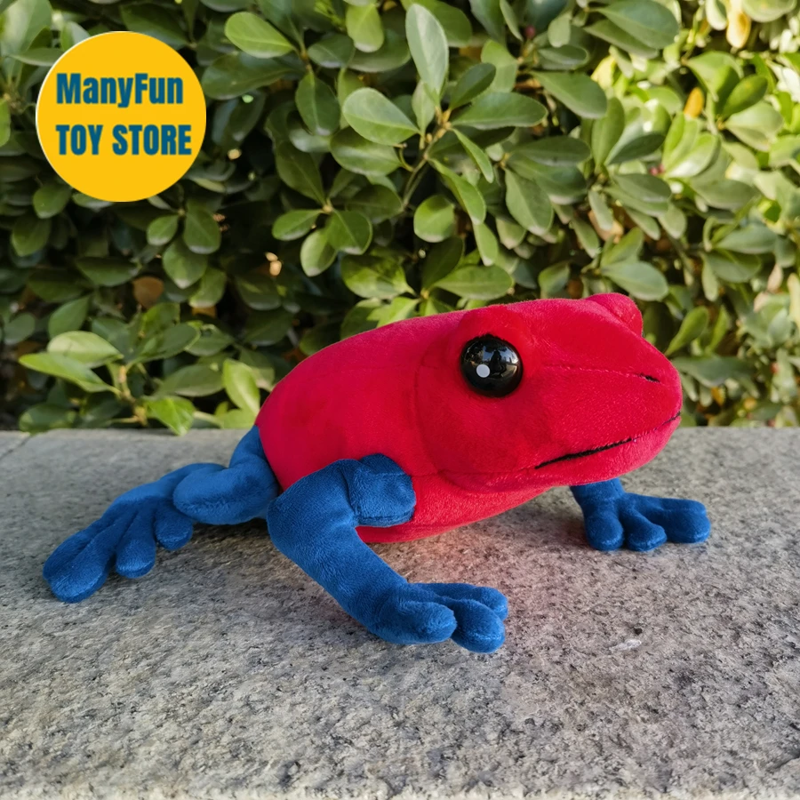 Oophaga Pomio High Fidelity Poison Dart Frog Plushie Poison Arrow Frog Peluche Animali Realistici Simulazione Bambola Di Pezza Giocattolo