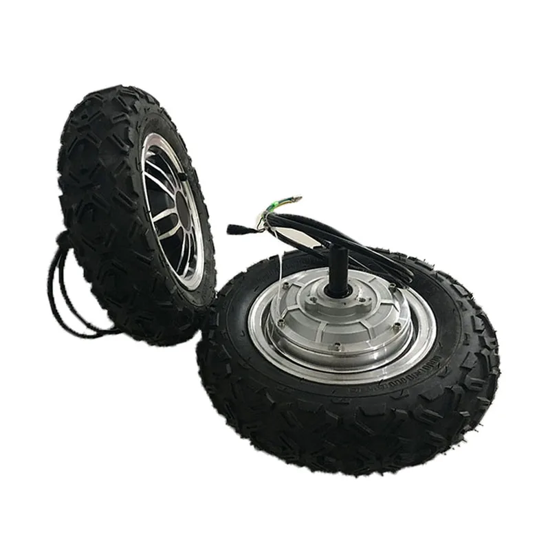 Electric Small Mobility Vehicle DIY Hub Motor Set 10inch Brushless Gearless Hub Motor Wheel Controller Brakes Throttle Kits