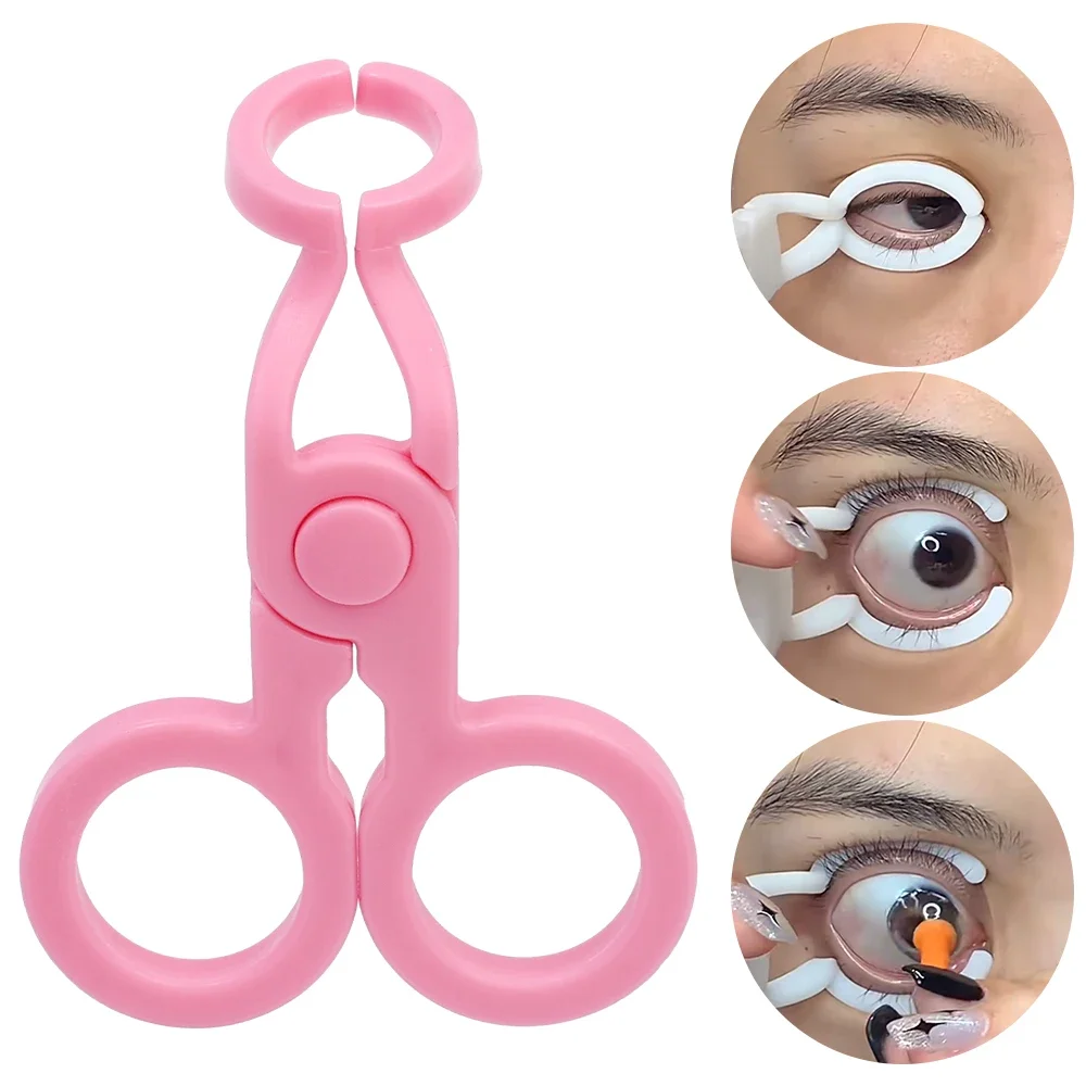 3pcs Women Eye Care Contact Lenses Inserter Remover Plastic Soft Tweezer Stick Wearing Tool Accessories Novice Eyelid Lifters Makeup Tools Eye Makeup Tools