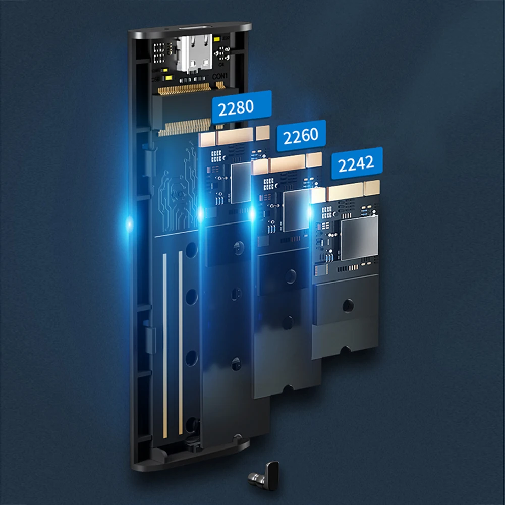 M.2 듀얼 프로토콜 NVME/NGFF SATA 외장 SSD 어댑터(SATA 및 NVME)