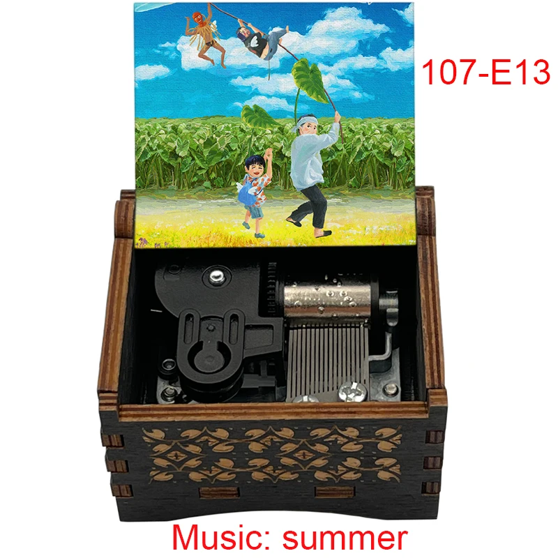 Summer Music from Movie Kikujiro Theme Wooden mechanical Music Box Boys Girls Friends Gifts Christmas Birthday Gift