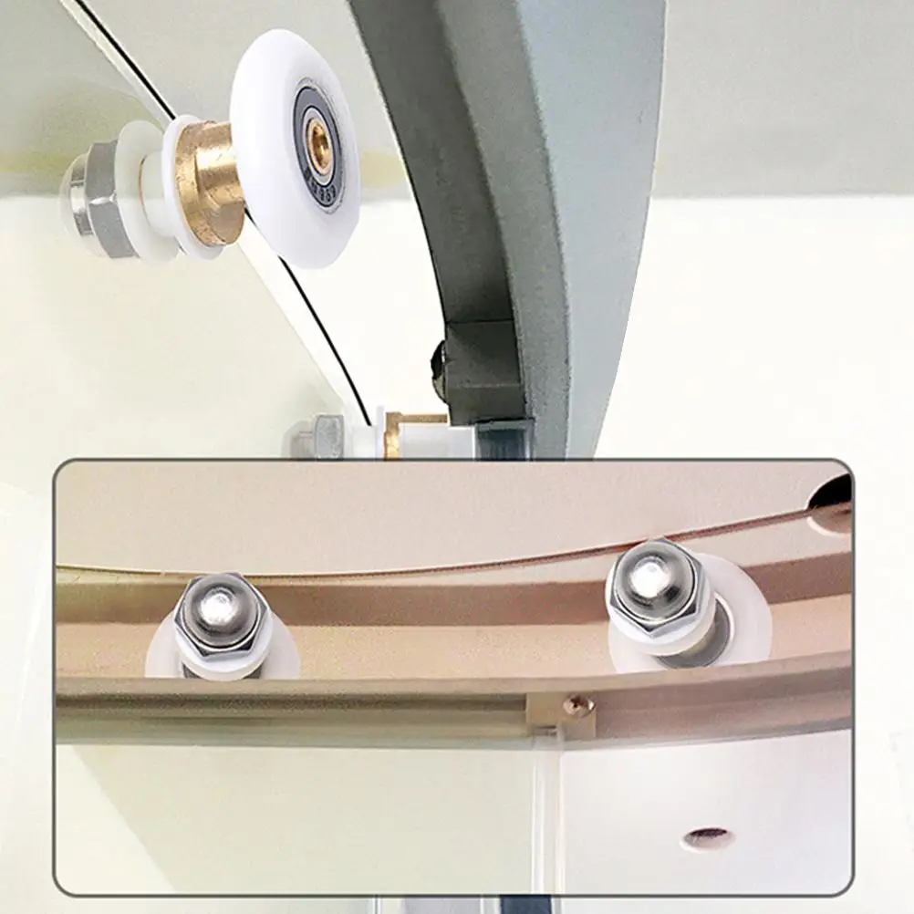 4 Pcs Glass Sliding Door Pulley Shower Rollers Replacement Pulleys Part Runners Component