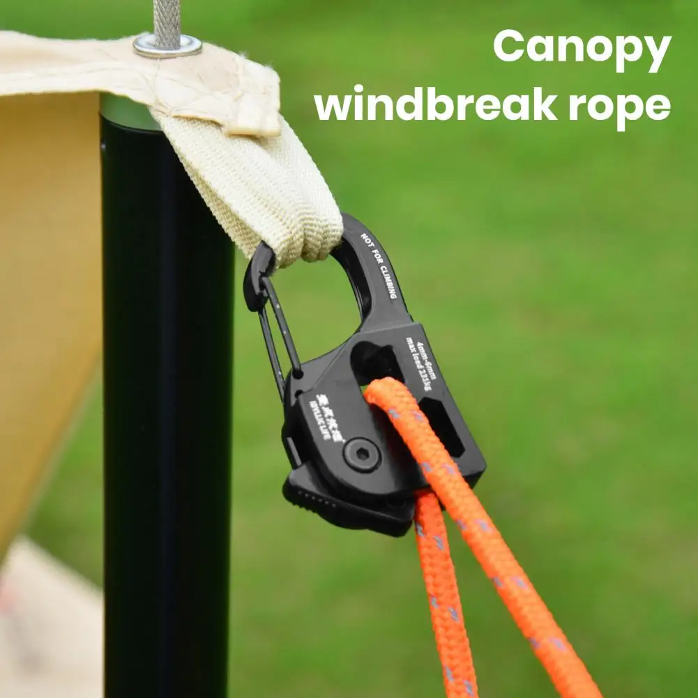 Tent Rope Tensioner Aluminum Alloy Rustproof Strong Load-bearing Lightweight Portable Tent Cord Adjuster Tent Accessories