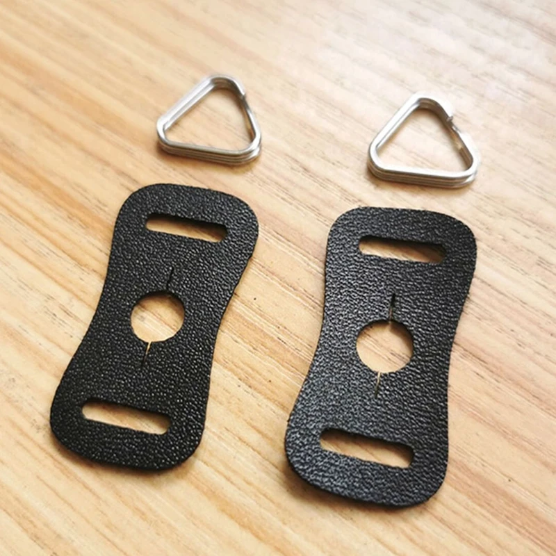 1 Pair Stainless Steel Lug Ring Camera Strap Triangle Split Ring