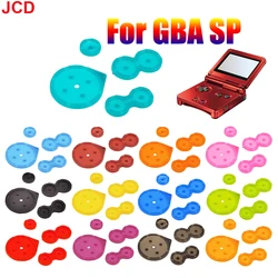 JCD 1set High Quality Color For GameBoy Advance SP GBA SP Rubber Buttons Contact Pads Silicon Hing & Screws Cover
