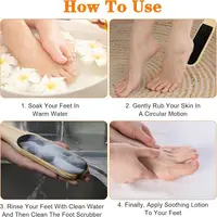 Lime à pieds professionnelle double face pour éliminer les peaux mortes et les callosités, lime en bois pour lisser les peaux dures, rugueuses et épaisses, outil de soin des pieds 6