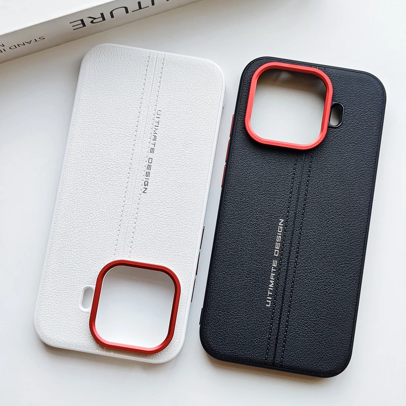 Premium Business PU Leather Case with Soft TPU Edge - Ultra Thin Cover