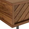 Wyatt Geo Modern Rectangular Wood Coffee Table with Storage, Walnut Brown 5