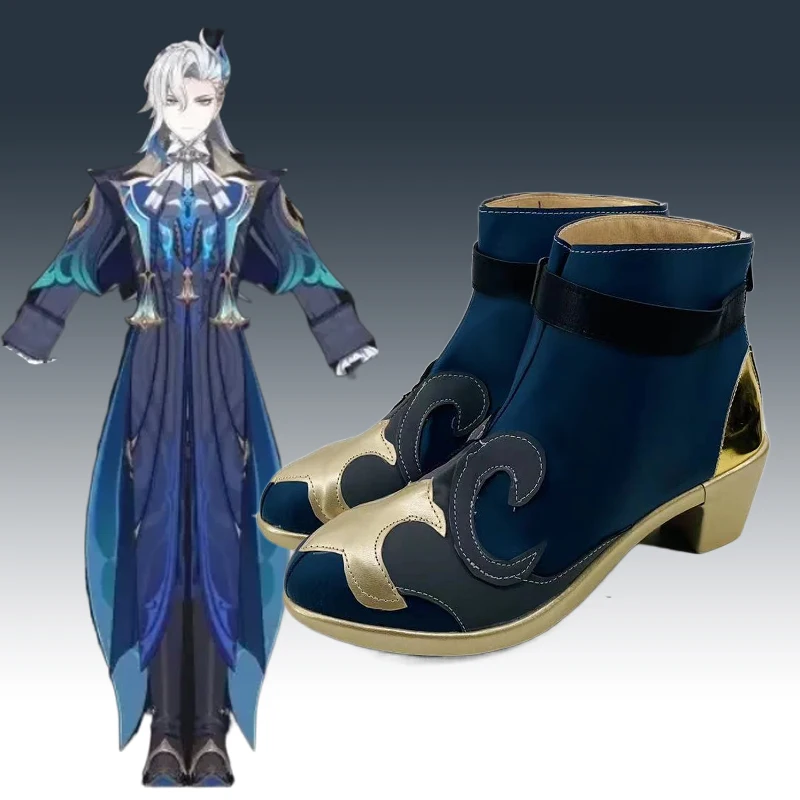 

Game Genshin Impact Neuvillette Cosplay Boots Shoes Anime Neuvillette Cos Accessories Halloween Fancy Party Gifts