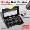 Lug Nut Remover Kit 1/4”-3/4”Twist Socket Tool Set With A 1/4”Hex Drive 3/8”Impact Bolt Nut Extractor Set 13pcs With Storage Box 1