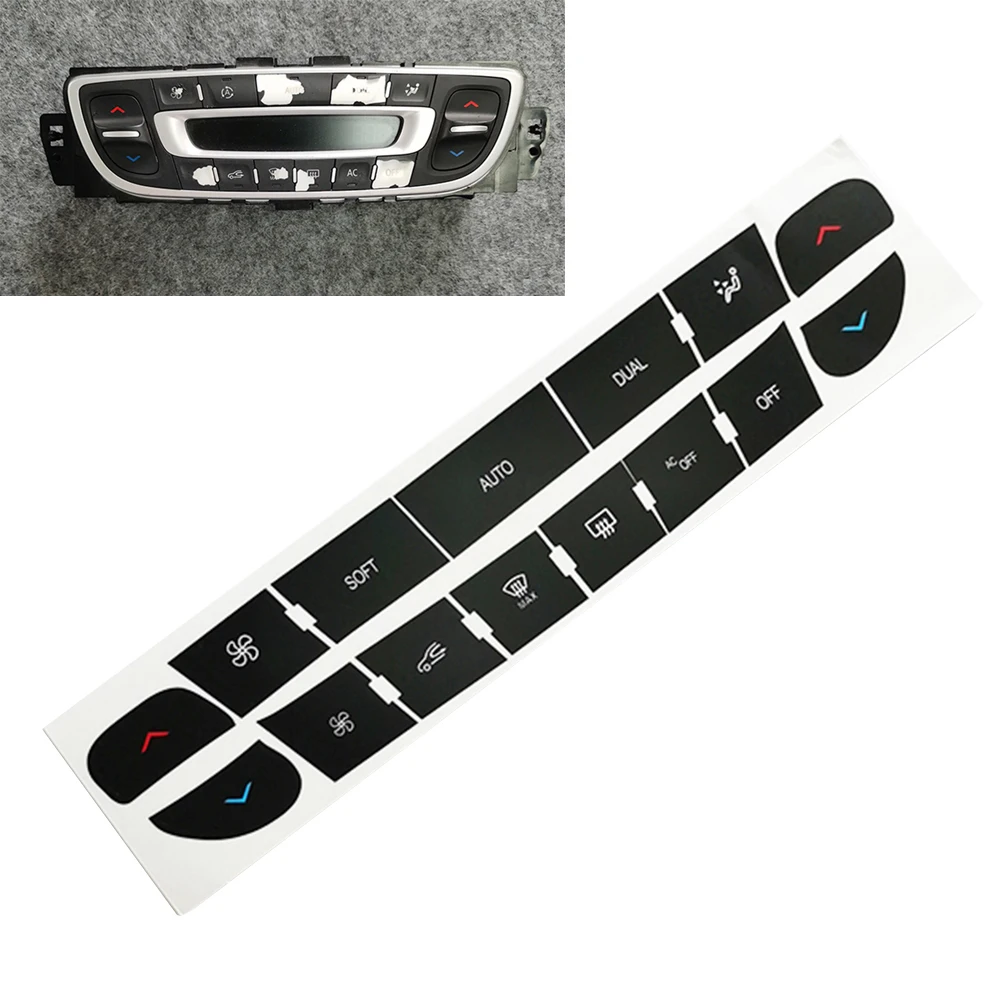 Car Button Repair Stickers Car Button Repair Decal Sticker Air Condition Climate Control Button Repair Sticker For Megane For Master Scenic III