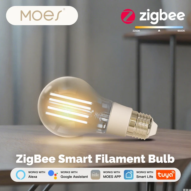 หลอดไฟอัจฉริยะ MOES ZigBee ให้แสงสว่างบ้านของคุณอย่างง่ายดายด้วยโหมดฉาก E27 ประหยัดพลังงาน ปรับแต่งแสงตามเวลาได้ 7W ควบคุมผ่านแอป Tuya 1