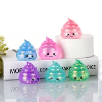 1/6PCS Sparkling Poop Maltose Fidget Toys Slow Rebound Squeeze Stress Relief Pinch Toys Poo Funny Sensory Toy for Kids Gifts 3