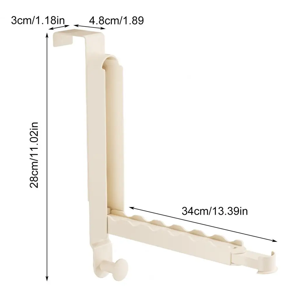 Door Back Hook Clothes Drying Rack Retractable Rod Laundry Rack Folding Clothes Drying with for Laundry for Corrosion