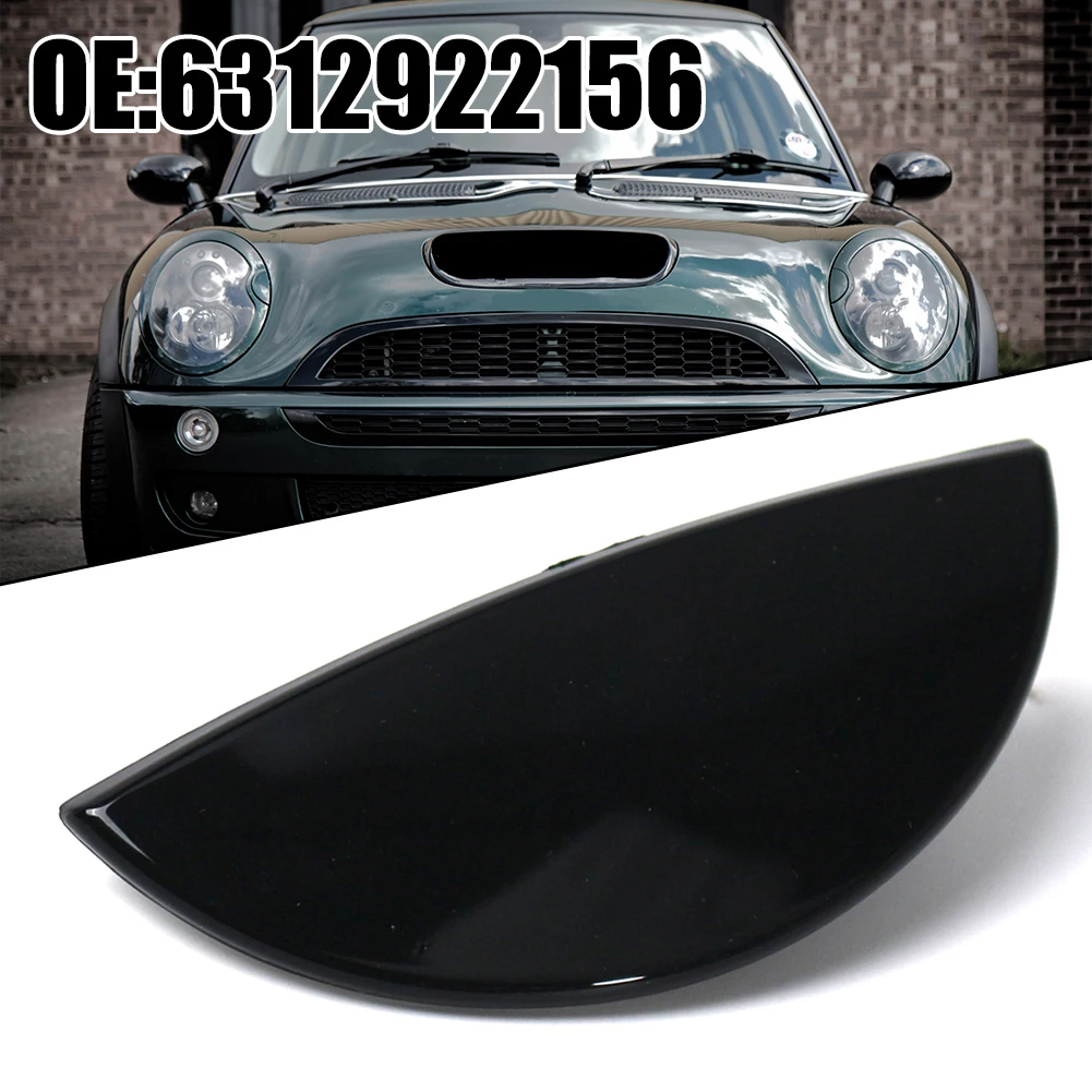 

1x Car Right Headlight Water Spray Cover Black ABS Cap Fits For Mini R50 R52 R53 2001-2006 #6312922156 Plug And Play Parts