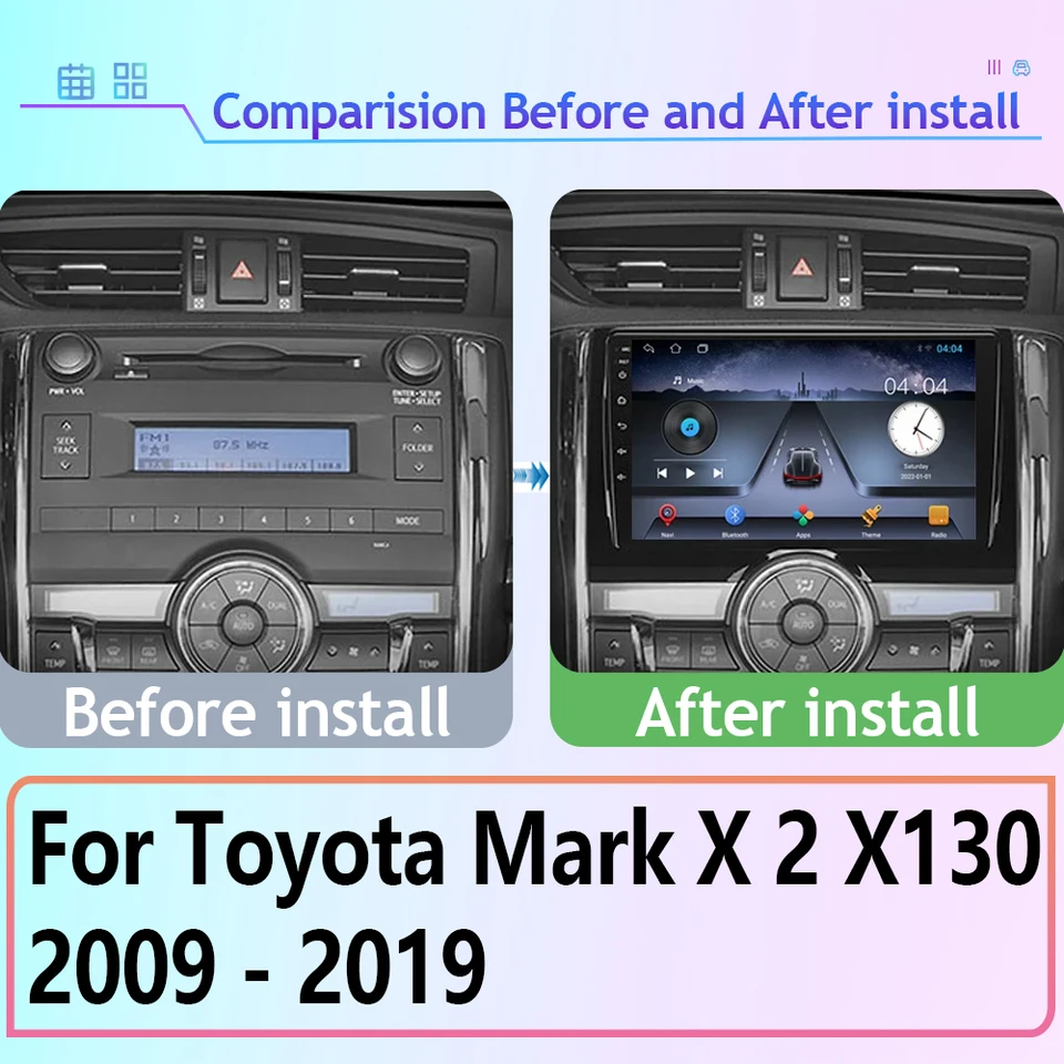 変換付 トヨタ マークX GRX130専用 Androidナビ ディスプレイオー トヨタ マークX GRX130 Androidナビ ディスプレイオーディオ