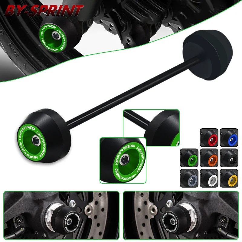 

For VERSYS 650 VERSYS 1000 2017-2024 Motorcycle Front Wheel Axle Fork Crash Sliders Protection Cap versys650 versys1000