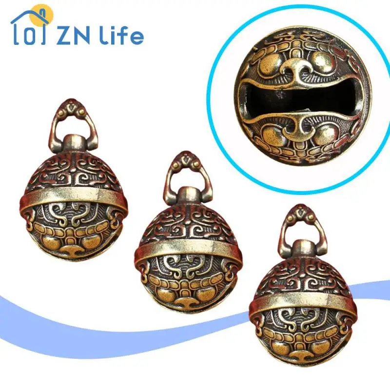 

Mini Gluttony Brass Wind Bell Die-Casting Gluttony Beast Handmade Brass Pure Copper Gourmet Bell Car Keychain Pendant Lucky Bell