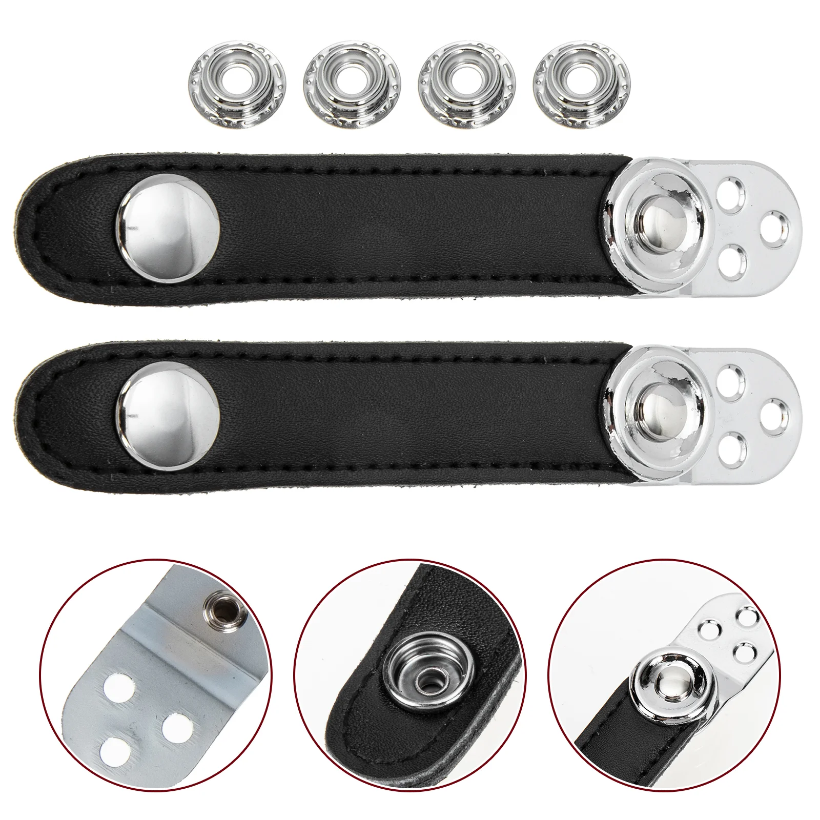 

Accordion Black Leather Extension Film Bellows Straps 4 Buckles Fixation Black 8Cm Parts Leather Harness Acordeones Para