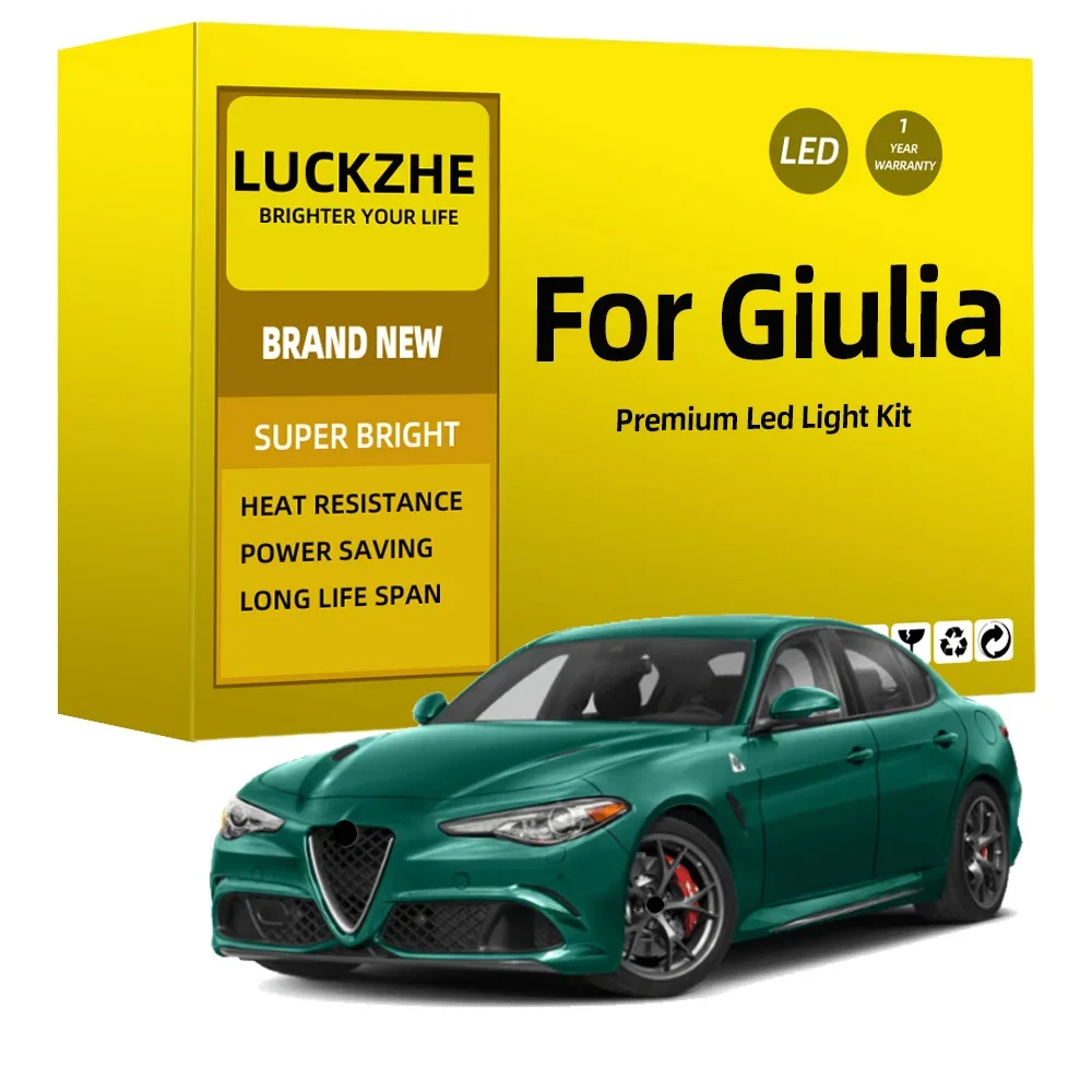 

10Pcs Led Interior Light Kit For Alfa Romeo Giulia 2015 2016 2017 2018 2019 2020 Glove Box Trunk Door Lamp Canbus No Error