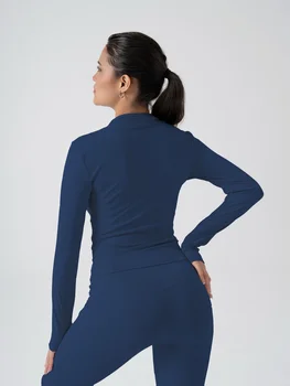 Women's Yoga Set - Long Sleeve Zip Jacket & High - Waisted Leggings, Buttery Soft Fabric for Workout & Lounge