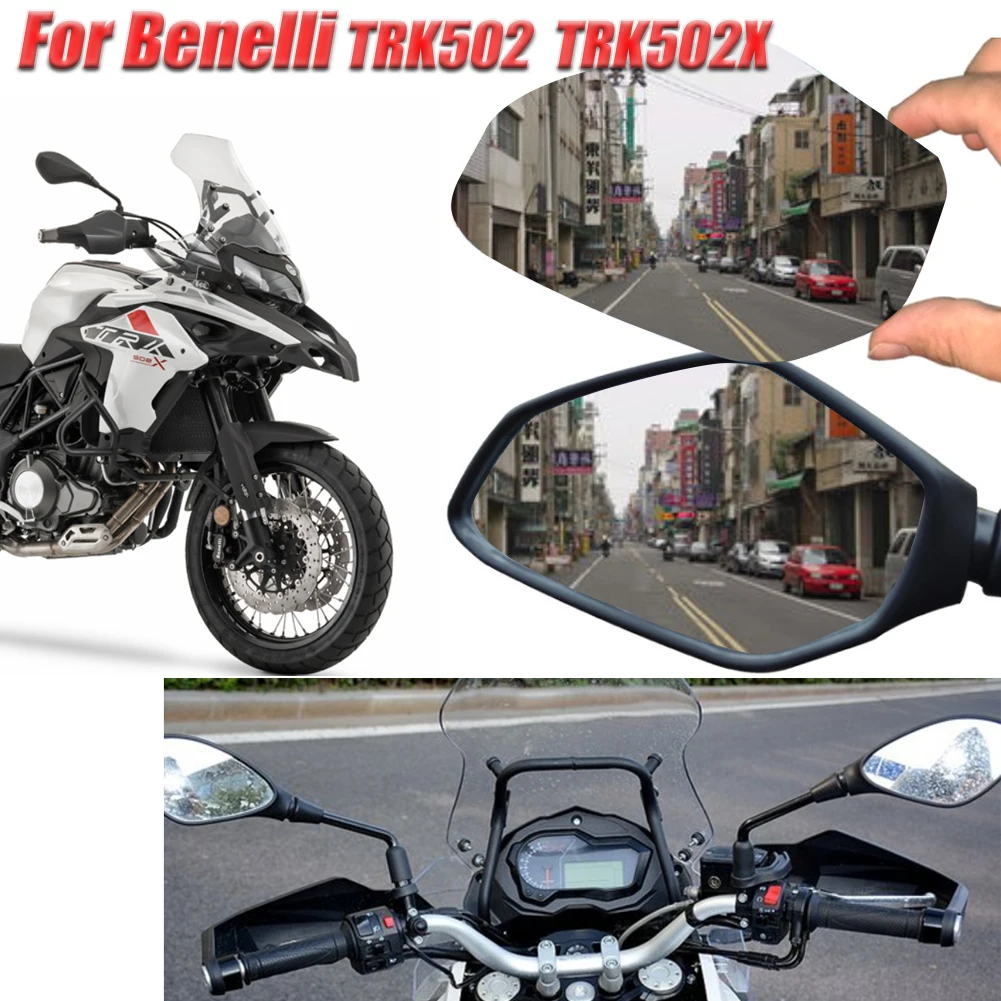 Specchio Convesso Aumenta Specchietti Retrovisori Vista Specchietto Laterale Obiettivo Di Visione Per Benelli Trk502 Trk502X 2020-2023