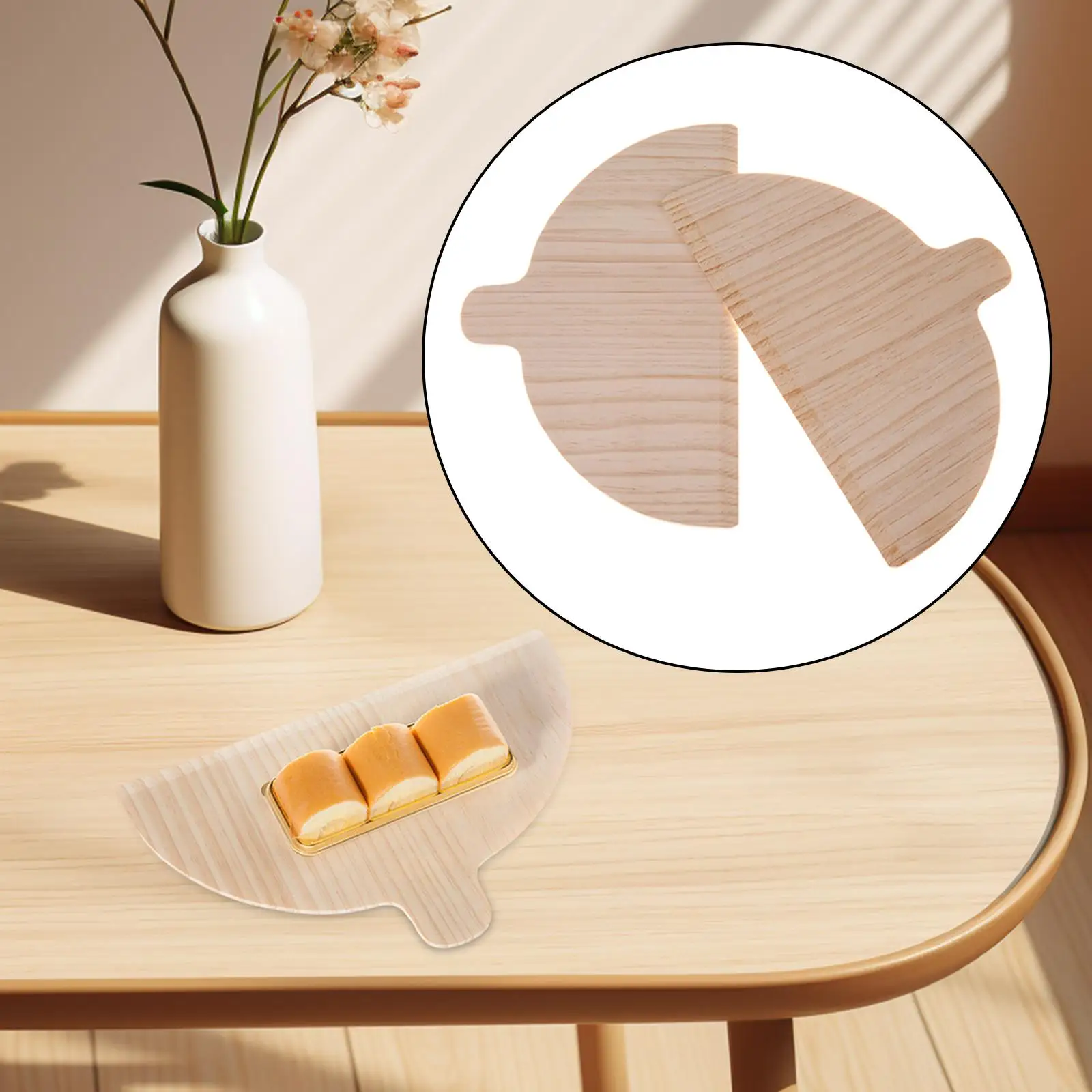 2 Pieces Pizza Paddle Half Round Kitchen Baking Tool Easy Storage Wooden Pizza pizza peel,pizza bakeware