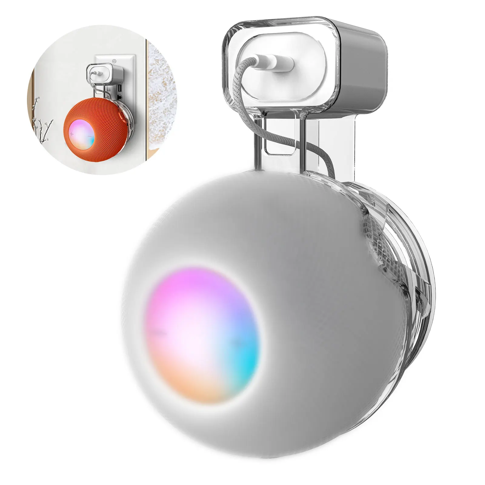 Appendiabiti Per Montaggio A Parete Per Homepod Mini Smart Speaker Presa Supporto Staffa Salvaspazio Mensola A Muro Per Homepod Solo Per Spina Usa