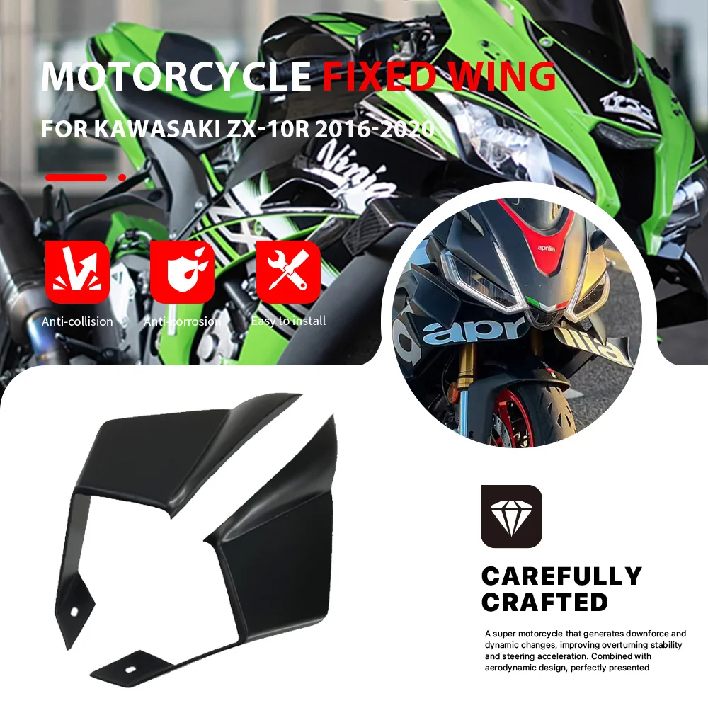 タピオカ様 Motorcycle Front Fairing Guard Wind Wing Aerodynamic Winglet