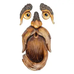 Whimsical Tree Face Sculpture for Garden Art Decoration (A)