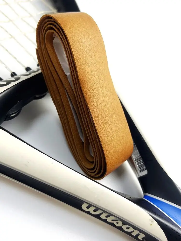 Description Picture 3 of item1.1m yellow cowhide professional tennis racket handle grip, badminton racket, fishing gear grip