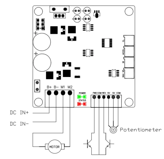 controlador avançado e reverso, controle controle, 24V,