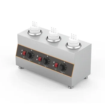 1 2 3 Bottles Electric Sauce Chocolate Warmer Machine Heating Cheese Fruit Jam Warming Machine Dispenser Melter 220V/110V 1
